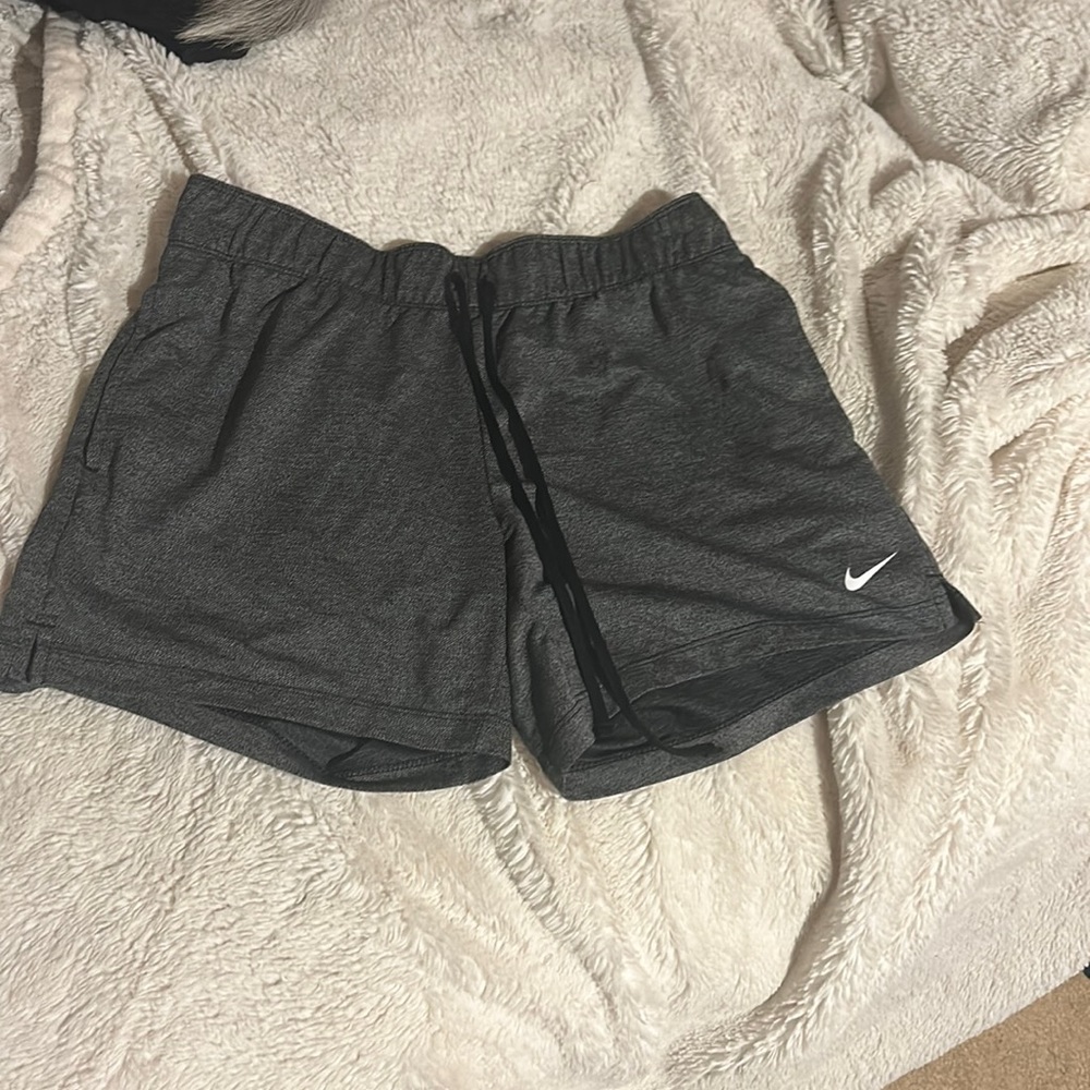 Grey Nike athletic shorts
